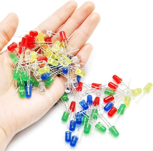 مجموعة متنوعة من مصابيح LED 5 مم من Gikfun لمصابيح LED لاردوينو (عبوة من 100 قطعة) EK8437 in Saudi Arabia