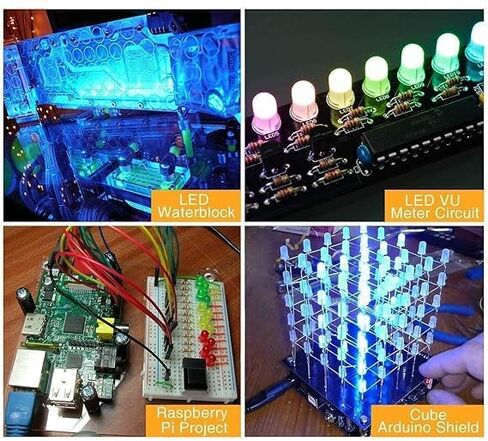 مجموعة متنوعة من مصابيح LED 5 مم من Gikfun لمصابيح LED لاردوينو (عبوة من 100 قطعة) EK8437 in Saudi Arabia