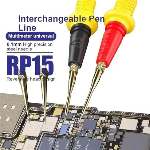 DIYPHONE 1000V 20A Multimeter Leads, Stainless Steel Multimeter Pen Wire，Universal Interchangeable Fine Point Needle Soft Test Probe in Saudi Arabia