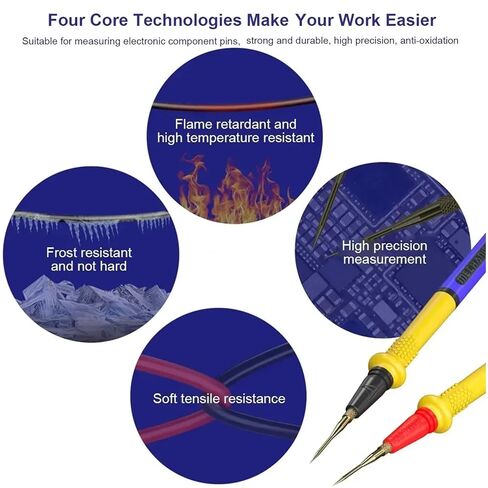 DIYPHONE 1000V 20A Multimeter Leads, Stainless Steel Multimeter Pen Wire，Universal Interchangeable Fine Point Needle Soft Test Probe in Saudi Arabia