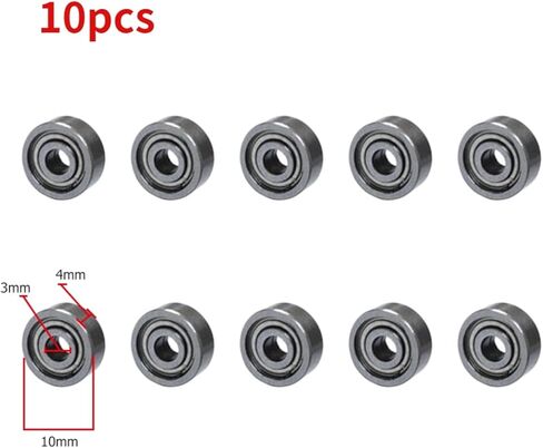 10Pieces Inline Roller Bearings 3x10x4mm 623zz Miniature Ball Carbon Steel Long Plate deep Groove Scooter(10pcs 623 3x10x4mm) in Saudi Arabia