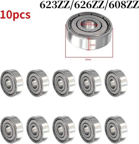 10Pieces Inline Roller Bearings 3x10x4mm 623zz Miniature Ball Carbon Steel Long Plate deep Groove Scooter(10pcs 623 3x10x4mm) in Saudi Arabia