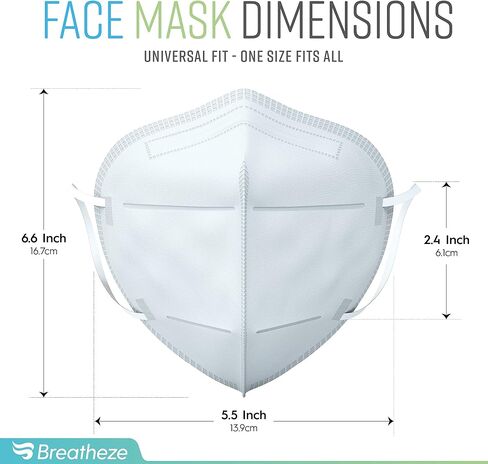 قناع الوجه المعزول الطبي من 3 طبقات مصنوع في الولايات المتحدة الأمريكية، المستوى 1، مقاوم للسوائل ومسجل لدى إدارة الغذاء والدواء الأمريكية، غطاء واقٍ للوجه للاستعمال مرة واحدة مع سلك أنف مزدوج وحلقات للأذن، صندوق قابل للتنفس مكون من 50 قطعة (5 عبوات من 10 in Kuwait
