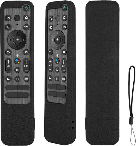 Silicone Remote Control Case Compatible with Sony RMF-TX910U RMF-TX810U RMF-TX800P RMF-TX800U TV Remote Shockproof Protective Shell Cover with a Lanyard (Fluorescent Blue) in Saudi Arabia