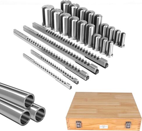 Generic Keyway Broach Kit 30pcs Keyway Broaching Set with 5 Broaches 18 Bushings 7 Shims for Metalworking Manufacturing in Saudi Arabia