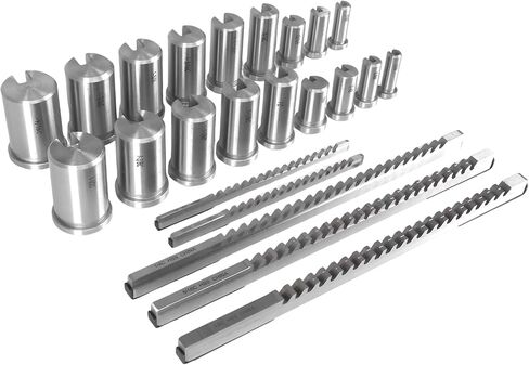 Generic Keyway Broach Kit 30pcs Keyway Broaching Set with 5 Broaches 18 Bushings 7 Shims for Metalworking Manufacturing in Saudi Arabia
