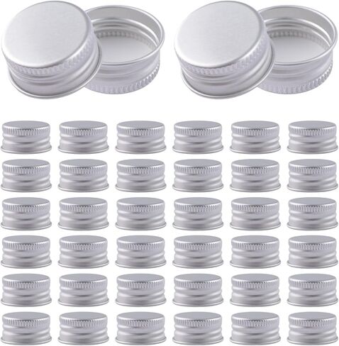 INCREWAY 40Pcs Screw Top Caps, 28mm Aluminum Screw-On Lids for Glass Bottles Beers, Replacement Threaded Lids For Liquid Containers (Silver) in Saudi Arabia