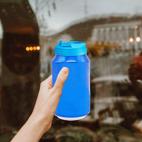 4 عبوات من أغطية علب الصودا وأغطية علب مشروبات البيرة وأغطية علب المشروبات المقاومة للتسرب وقابلة لإعادة الاستخدام وواقي للبيرة والعصير والمشروبات الغازية (أزرق وأصفر) in Kuwait