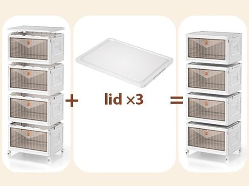 Wise Oannes 3 Pack Lids for Stackable Storage Bins in Saudi Arabia