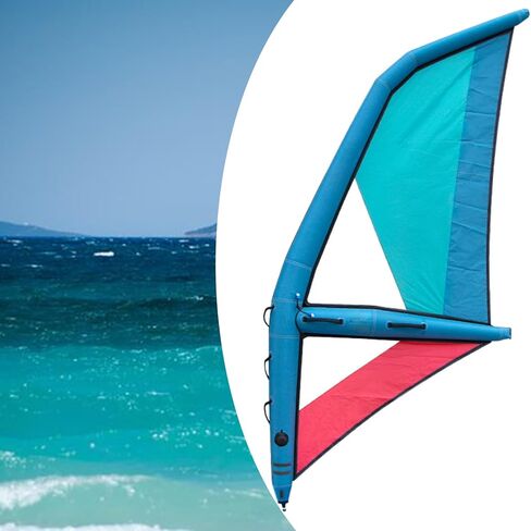 Inflatable Sail Professional, Windsurfing Inflatable Wing, Portable Windsurf Sail for Adults and Youth, Oxford Cloth + PVC, Inflatable Wing for Surfing, Water Sport, Blue+Red in Saudi Arabia