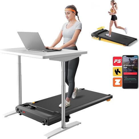 ACEZOE Walking Pad Treadmill with 10% Incline, Under Desk Treadmill, Compact Portable Treadmills for Home Office, 285lbs Capacity, APP/Remote Control, Exercise Anytime, Low-Noise in Saudi Arabia