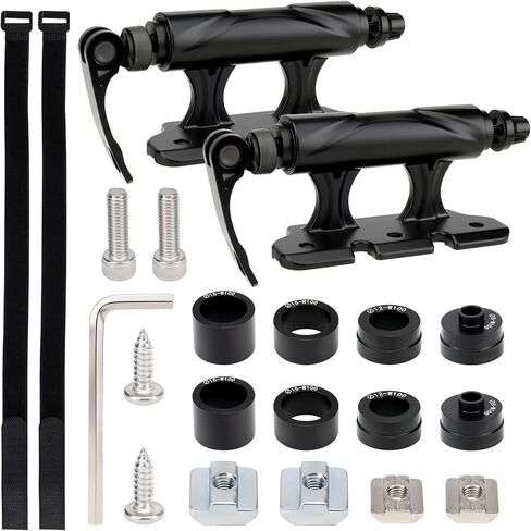 قطعتان من كتلة تثبيت شوكة الدراجة، سبيكة سريعة الفك من خلال محور السيارة لسقف الدراجة والشاحنة وسرير الدراجة مع 4 محولات للطرق وMTB والدراجات الهجينة in Kuwait