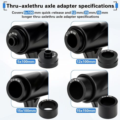قطعتان من كتلة تثبيت شوكة الدراجة، سبيكة سريعة الفك من خلال محور السيارة لسقف الدراجة والشاحنة وسرير الدراجة مع 4 محولات للطرق وMTB والدراجات الهجينة in Kuwait