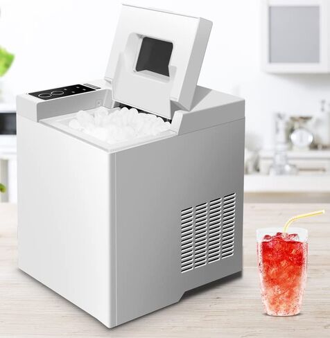 Commercial Automatic Ice Cube Maker Household Portable Electric Bullet Round Ice Making Machine 15kg/24H Coffee Bar in Saudi Arabia