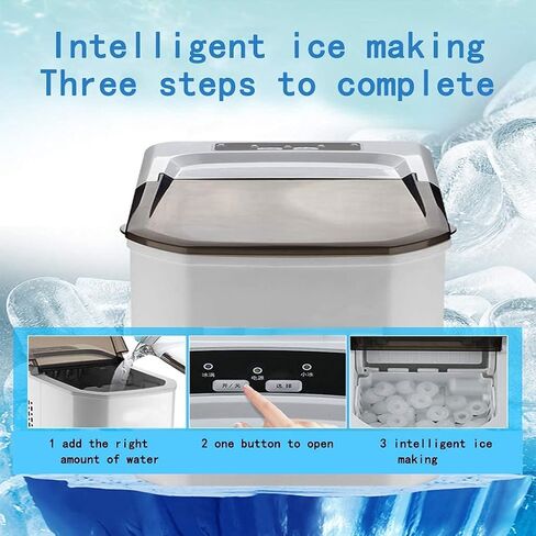 صانعة الثلج صنع الثلج في 8 دقائق حجم مكعب الثلج قابل للتعديل يمكن إنتاج 9 قطع ثلج مستديرة في وقت واحد ماكينة صنع الثلج المكتبية in Kuwait