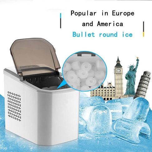 صانعة الثلج صنع الثلج في 8 دقائق حجم مكعب الثلج قابل للتعديل يمكن إنتاج 9 قطع ثلج مستديرة في وقت واحد ماكينة صنع الثلج المكتبية in Kuwait