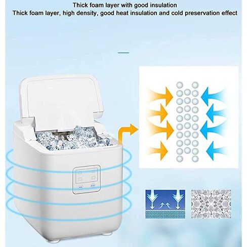 آلة صنع الثلج المحمولة كونترتوب 15 كجم / 24 ساعة تجارية صغيرة عنبر المنزل طالب صغير التلقائي آلة صنع مكعبات الثلج المستديرة in Kuwait