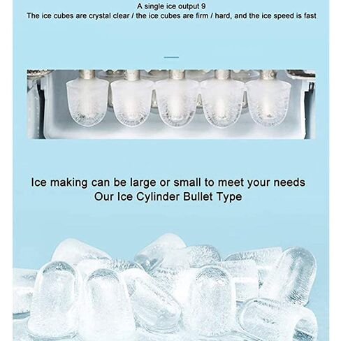 آلة صنع الثلج المحمولة كونترتوب 15 كجم / 24 ساعة تجارية صغيرة عنبر المنزل طالب صغير التلقائي آلة صنع مكعبات الثلج المستديرة in Kuwait