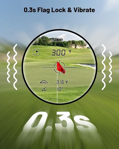 Golvia 30 Golf Range Finder 1200 ياردة، تكبير 7X، محدد المدى مع منحدر تشغيل/إيقاف، اهتزاز قفل العلم، جهاز تحديد المدى للجولف المغناطيسي، USB-C قابل لإعادة الشحن in Kuwait