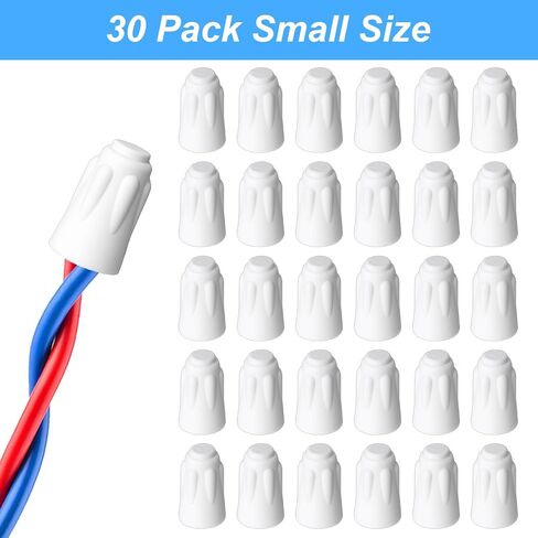 Sibba 30 PCS Ceramic Wire Connectors High Temperature Porcelain Wire Nuts for Oven Heater Dryer Furnace Stove Range Repair 18-8 AWG Electrical Insulating Caps Heat Resistant Ceramic Twist Caps (White) in Saudi Arabia