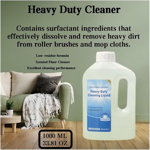 مكنسة كهربائية كافتكو لتنظيف الأرضيات شديدة التحمل (1000 مل) متوافقة مع DEEBOT X8 Pro OMNI / X5 Pro OMNI / X1 OMNI / X1 TURBO / T50 Pro / T50 Pro Omni / T80 (1 قطعة) in Kuwait