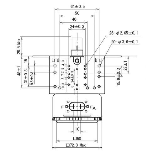 2M303J Air-Cooled Magnetron for Microwave Oven 2M303 Industrial Microwave Generator Replacement Parts in Saudi Arabia