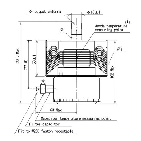 2M303J Air-Cooled Magnetron for Microwave Oven 2M303 Industrial Microwave Generator Replacement Parts in Saudi Arabia
