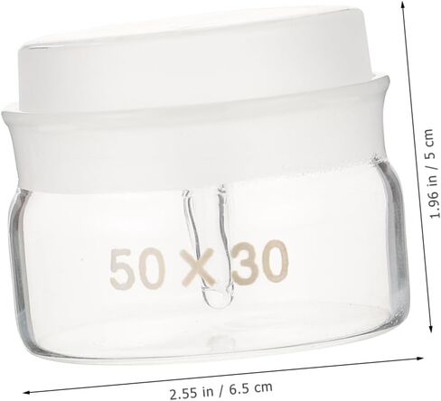 Ipetboom 2pcs Glass Weighing Bottles for Laboratory with Lids, 50x30mm Borosilicate Glass Weighing Holder Set for Experimental Use in Saudi Arabia