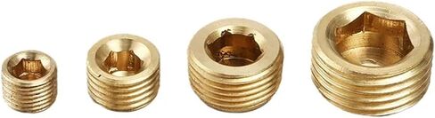 10 قطعة/الوحدة M5 1/8 1/4 "3/8" 1/2 "304 الفولاذ المقاوم للصدأ النحاس والنيكل مطلي الحديد سداسية هوائي تركيب التوصيل نهاية غطاء (الحديد ، M5) in Saudi Arabia