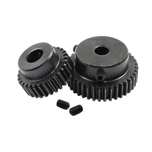 Spur Gear Pinion 1M 24Teeth 1 Mod Right Teeth 45# Steel Process Hole Motor Rack Transmission(8mm,2pcs 1M 24 Teeth) in Saudi Arabia
