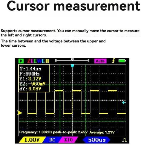 DSO1C81 2.8 بوصة يده ملتقط الذبذبات الرقمي 80 متر عرض النطاق الترددي راسم الذبذبات 250 متر مولد إشارة 2 في 1 مقياس الذبذبات in Kuwait