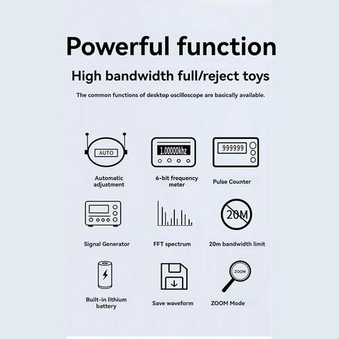 DSO1C81 2.8 بوصة يده ملتقط الذبذبات الرقمي 80 متر عرض النطاق الترددي راسم الذبذبات 250 متر مولد إشارة 2 في 1 مقياس الذبذبات in Kuwait