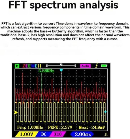 DSO1C81 2.8 بوصة يده ملتقط الذبذبات الرقمي 80 متر عرض النطاق الترددي راسم الذبذبات 250 متر مولد إشارة 2 في 1 مقياس الذبذبات in Kuwait