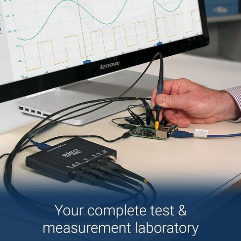 Pico Technology PicoScope 2408B راسم الذبذبات 4 قنوات 100 ميجا هرتز 128 MS USB PC طقم مختبر رقمي محمول، مع مجسات، برنامج PS7 ومولد الموجي in Kuwait