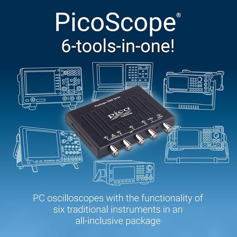 Pico Technology PicoScope 2408B راسم الذبذبات 4 قنوات 100 ميجا هرتز 128 MS USB PC طقم مختبر رقمي محمول، مع مجسات، برنامج PS7 ومولد الموجي in Kuwait
