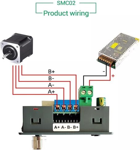 وحدة التحكم في سرعة محرك متدرج مع تحكم أمامي وعكسي وضبط النبض وشاشة LCD واتصال تسلسلي، رمادي in Kuwait