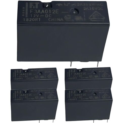 5PCS F3AA012E 12V Slim PCB Power Relay، SPST-NO 5A 250VAC/30VDC - متوافق مع FCL/Fujitsu FTR-F3AA012E-HA - استبدال لوحة التحكم عالية العزل من خلال الفتحة in Saudi Arabia