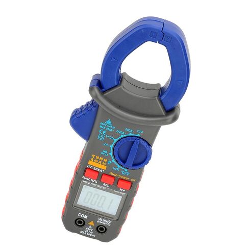 Digital Clamp Multimeter AC Volt Amp Meter Tester, Multi Function, White LED Backlight - Contactless Measurement, Intelligent Protection, Ideal for Auto Repair and in Saudi Arabia