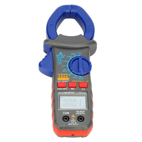 Digital Clamp Multimeter AC Volt Amp Meter Tester, Multi Function, White LED Backlight - Contactless Measurement, Intelligent Protection, Ideal for Auto Repair and in Saudi Arabia
