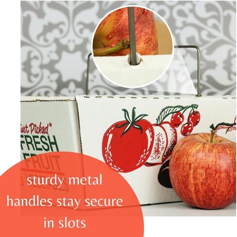 12 Pack – Corrugated 4 Quart Fruit and Vegetable Picking Tray with Metal Handle – Strong Cardboard Berry Harvesting Basket in Kuwait