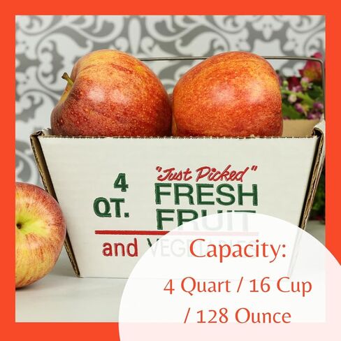 12 Pack – Corrugated 4 Quart Fruit and Vegetable Picking Tray with Metal Handle – Strong Cardboard Berry Harvesting Basket in Kuwait