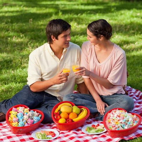 12 Pack Red Heart Shaped Baskets, 6.9" x 6.9" x 2.4" Heart Baskets for Mother's Day Mom May Day Anniversary Table Centerpieces Home Party Gift Wedding Decor in Saudi Arabia