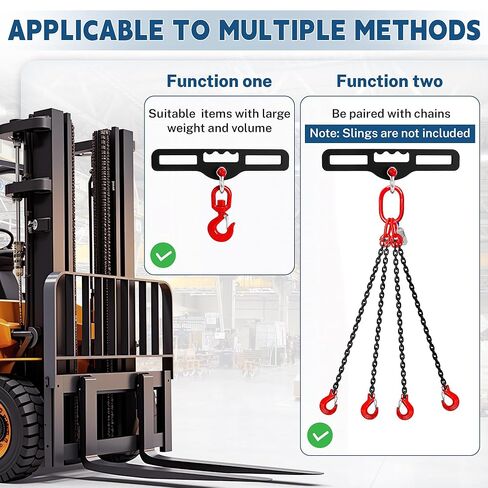 رافعة شوكية رفع هوك الثقيلة شوكة مزدوجة جبل 6800LB (3.1 طن) القدرة مع 360 درجة خطاف دوار لرفع الطبول والآلات والمولدات in Kuwait