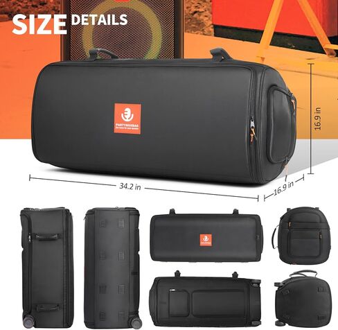 حافظة مكبر صوت متوافقة مع JBL PartyBox 720، غطاء غبار مكبر صوت محمول، حقيبة تخزين للسفر، حقيبة حمل لسماعات JBL PartyBox 720 الخارجية، أسود، حافظة فقط in Kuwait