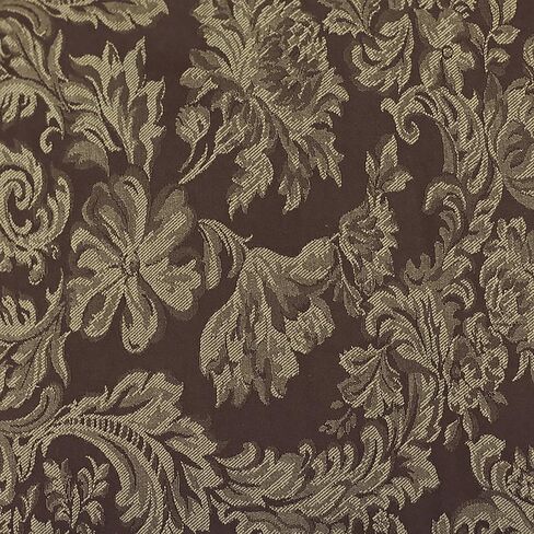 Ultimate Textile -2 Pack- Miranda 6 ft. Damask Fitted Tablecloth - Fits 30 x 72-Inch Rectangular Tables - 36" H, Chocolate Brown in Saudi Arabia