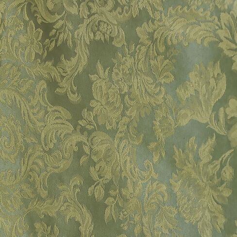 Ultimate Textile -2 Pack- Miranda 8 ft. Damask Fitted Tablecloth - Fits 30 x 96-Inch Rectangular Tables - 36" H, Sage Green in Saudi Arabia