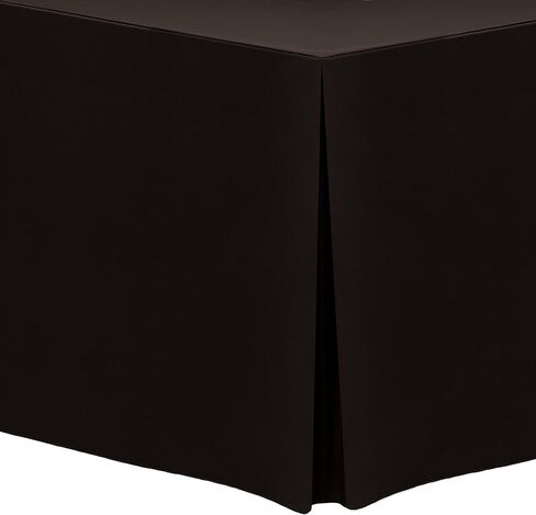 Ultimate Textile -5 Pack- 8 ft. Fitted Polyester Tablecloth - Fits 24 x 96-Inch Banquet and Folding Rectangular Tables, Espresso Dark Brown in Saudi Arabia