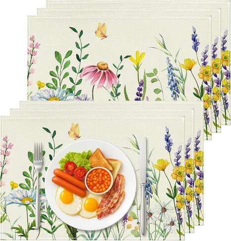 Bloss Spring Table Runner 72inch Long, Lavender Daisy Summer Floral Table Runner, Easter Tables Runners for Kitchen Dining Tables Decor,Wedding,Daily Party Decor,13x72 Inch in Saudi Arabia