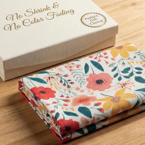 مفارش طاولة بطول 72 بوصة من الكتان بنمط الأزهار لطاولة تناسب المرأة الرائدة وإكسسوارات المطبخ مثالية للمنزل وحفلات الزفاف هدية الترحيب بالمنزل الجديد للنساء in Kuwait