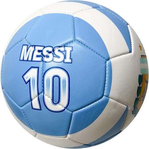 Icon Sports Licensed AFA Messi #10 Soccer Ball – Argentina Light Blue & White Football, Sizes 5, 4 & 2, Premium Recreation Ball for All Ages in Saudi Arabia